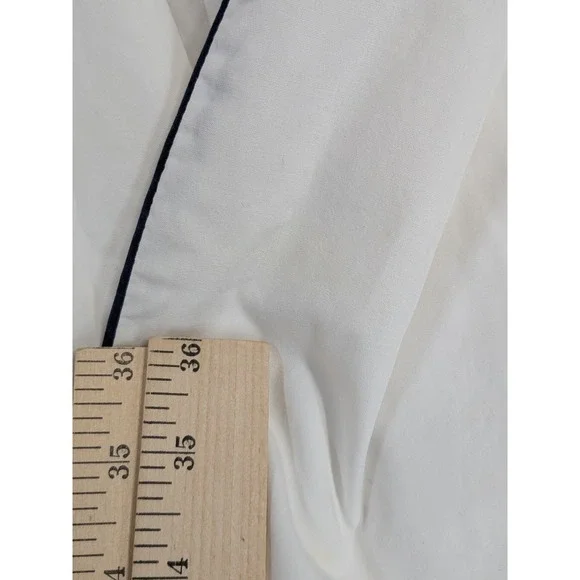 SINGLE STITCH🌿Ralph Lauren Robe Unisex M/L Belted Cotton Piping Bath LoungeLogo - Picture 9 of 13